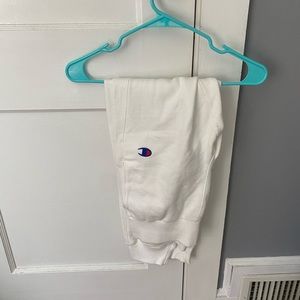 White champion joggers
